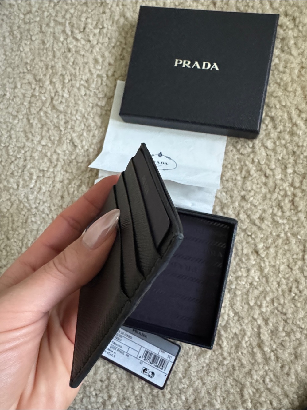 Prada Saffiano Leather card holder black - Picture 15 of 15